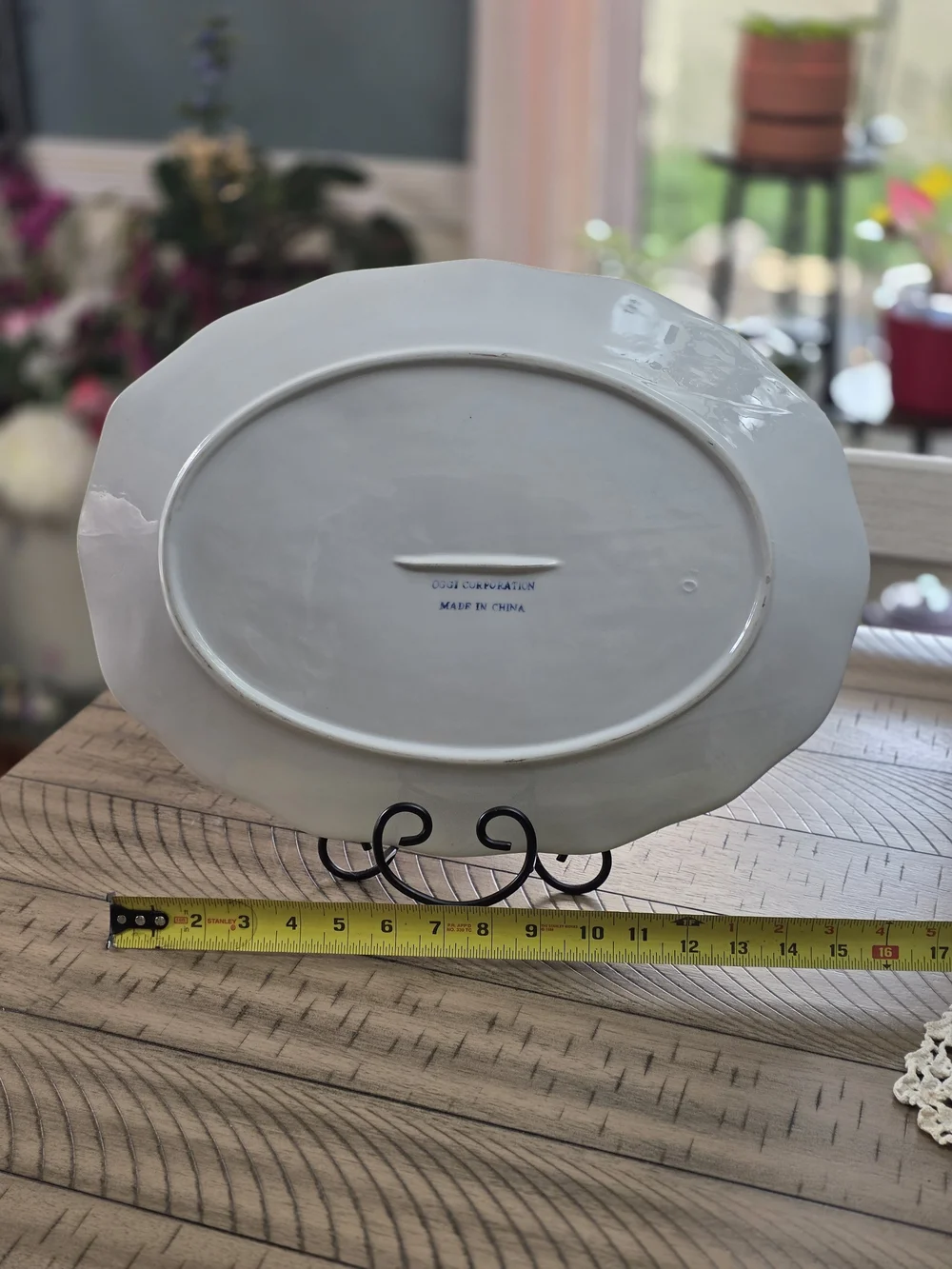 White Embossed Turkey Serving Platter - Classic Ceramic Holiday Platter